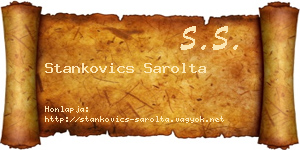 Stankovics Sarolta névjegykártya